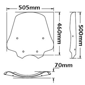 Kit de pare-brise moyen ISOTTA transparent homologué ABE pour BMW R R avec supports