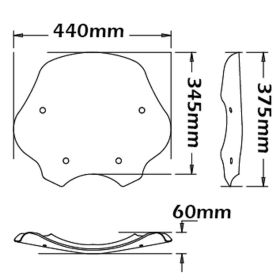 Kit cupolino basso estivo ISOTTA fumè chiaro estivo omologato ABE per BMW R R con attacchi