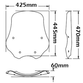 Kit de pare-brise moyen fumé ISOTTA approuvé ABE pour BMW R R avec supports