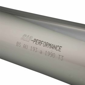 JL AUSPUFF Schalldämpfer Edelstahl 225x76mm genehmigt BSAU 193 A 1990 T3