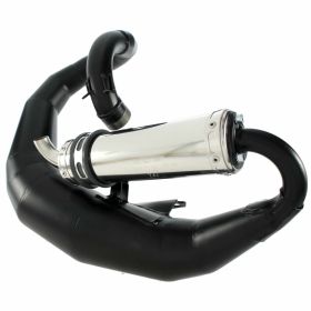 Marmitta JL EXHAUSTS Racing Curly in Acciaio Inossidabile con Adattatore TS1