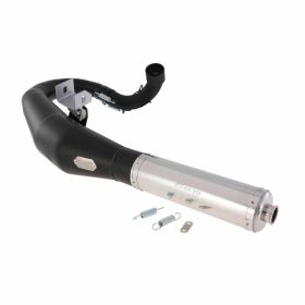 Marmitta JL EXHAUSTS RZ EVO 2000 acciaio nero silenziatore argento omologata BSAU 193