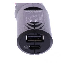USB-A/C 3.6A socket with adjustable DIN socket