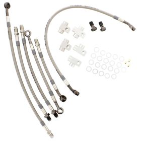 JMP 6 Stahlbremsleitungen 62-HO231-600.11.01 Anthrazit für Honda CB 600 FA HORNET