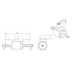 JMP A-5592 5mm Kraftstoffhahn