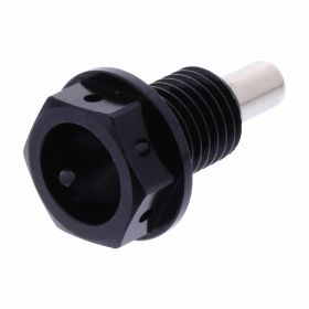 Tappo scarico olio magnetico JMP M12x1,5x15 mm racing nero