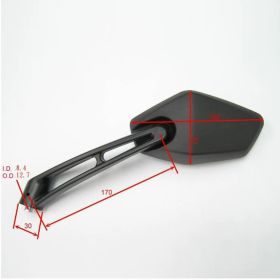 JMP rechter Lenker Spiegel schwarz BA19-A0002B-R für Aprilia SR 50