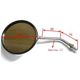 JMP umkehrbarer Chrom-Lenker Spiegel BA19-H0008 für Honda