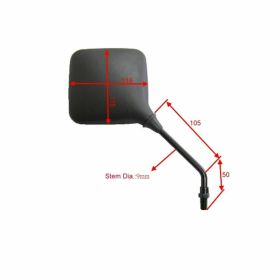 JMP umkehrbarer Lenker Spiegel schwarz BA19-H0012 für Honda XL