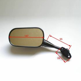 Specchietto carena nero sinistro JMP BA19-H0019B-L per Honda