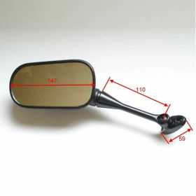 Right Black Fairing Mirror JMP BA19-H0026B-R for Honda CBR