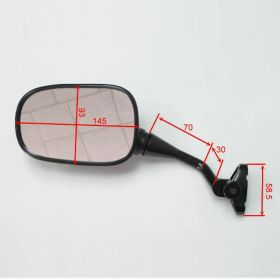 Specchietto carena nero destro JMP BA19-H0036B-R per Honda CBF 600