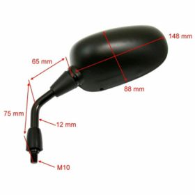 JMP rechter schwarzer Spiegel BA19-H0046B-R für Honda CB 600