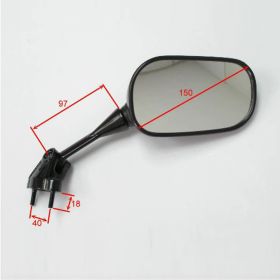 Specchietto carena nero destro JMP BA19-K0032B-R per Kawasaki