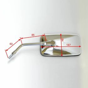 JMP linkes Lenker-Spiegel homologiert verchromt BA19-Y0003C-L für Yamaha XV