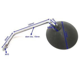 Specchietto manubrio JMP destro nero BA19-Y0012-R per Yamaha