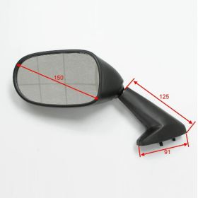 Specchietto carena nero destro JMP BA19-Y0015B-R per Yamaha
