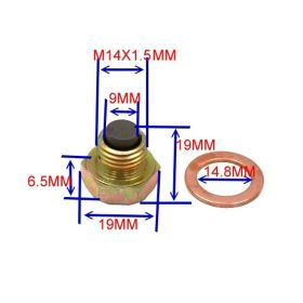 Tappo scarico olio racing JMP magnetico M14X1,50 con anello di tenuta