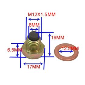 Tappo scarico olio racing JMP magnetico M12X1,50 con anello di tenuta