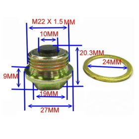 Tappo scarico olio racing JMP magnetico M22X1,50 con anello di tenuta