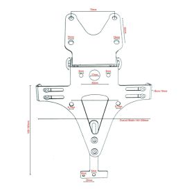 Porta targa universale JMP 4 fori