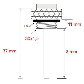 JMP Öltemperaturanzeige BH12-0320WF 30x1,5mm für Kawasaki