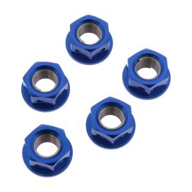 Set 5 dadi corona JMP M10x1,25 mm alluminio Racing blu