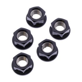 Set 5 dadi corona JMP M10x1,25 mm alluminio Racing nero