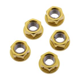 Set 5 dadi corona JMP M10x1,25 mm alluminio Racing oro