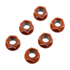 Set 6 dadi corona JMP M10x1,25 mm alluminio Racing arancio