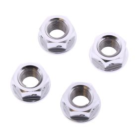 Set 4 dadi corona JMP M10x1,25 mm alluminio Racing argento