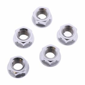 Set 5 dadi corona JMP M10x1,25 mm alluminio Racing argento