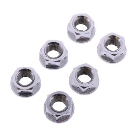 Set 6 dadi corona JMP M10x1,25 mm alluminio Racing argento