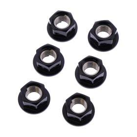 Set 6 dadi corona JMP M8x1,25 mm alluminio Racing nero
