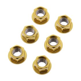Set 6 dadi corona JMP M8x1,25 mm alluminio Racing oro