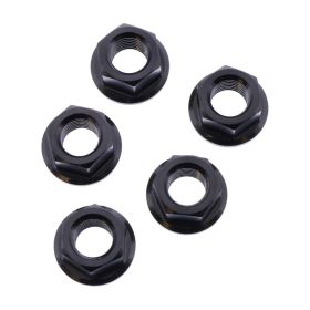 Set 5 dadi corona JMP M10x1,25 mm acciaio inox V4A nero