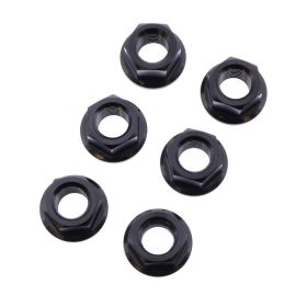 Set 6 dadi corona JMP M10x1,25 mm acciaio inox V4A nero