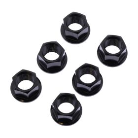 Set 6 dadi corona JMP M10x1 mm acciaio inox V4A nero