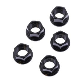 Set 5 dadi corona JMP M12x1,25 mm acciaio inox V4A nero