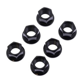 Set 6 dadi corona JMP M12x1,25 mm acciaio inox V4A nero