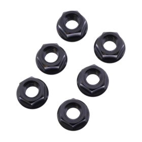 Set 6 dadi corona JMP M8x1,25 mm acciaio inox V4A nero