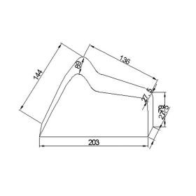 JMP Graue Motorradabdeckung 203 cm
