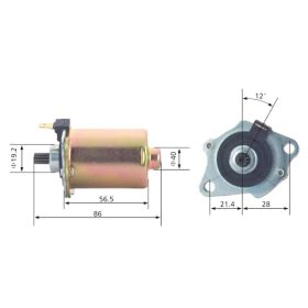 Motorino avviamento JMP MQD401 11 denti rotazione sinistra per Honda