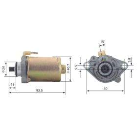 Motorino avviamento JMP MQD405 11 denti rotazione sinistra