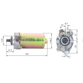 Motorino avviamento JMP MQD406 10 denti rotazione sinistra