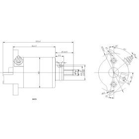 Motorino avviamento JMP MQD619 9 denti rotazione sinistra