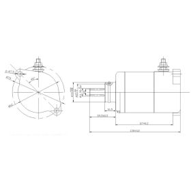 Motorino avviamento JMP MQD652 9 denti rotazione destra per Honda