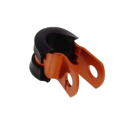 SUPPORTO TUBO FRENO 5MM ALLUMINIO ARANCIO