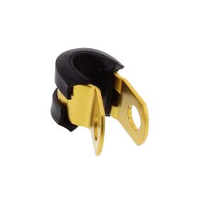 SUPPORTO TUBO FRENO 6MM ALLUMINIO ORO