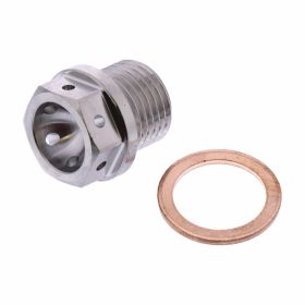 Tappo scarico olio magnetico JMP M16x1,5x12 mm titanio argento